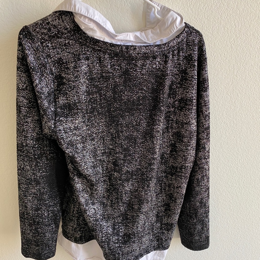 Style&Co Women Black Long Sleeve Top L